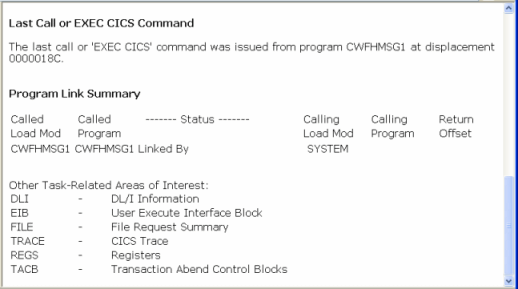 Abend-AID for CICS Diagnostic Report (Part 2)