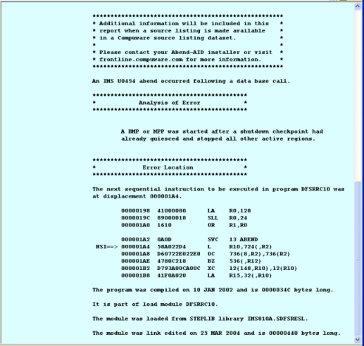 Abend-AID Diagnostic Report (Part 2)